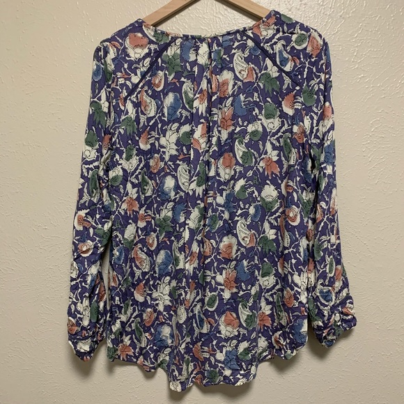Lucky Brand floral flowy long sleeve blouse - Picture 2 of 6